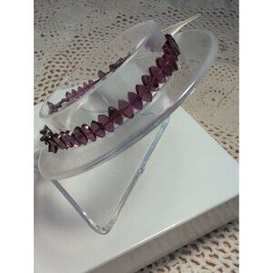 Handmade Marquis Bead Garnet Stretch Bracelet, 8 Inches